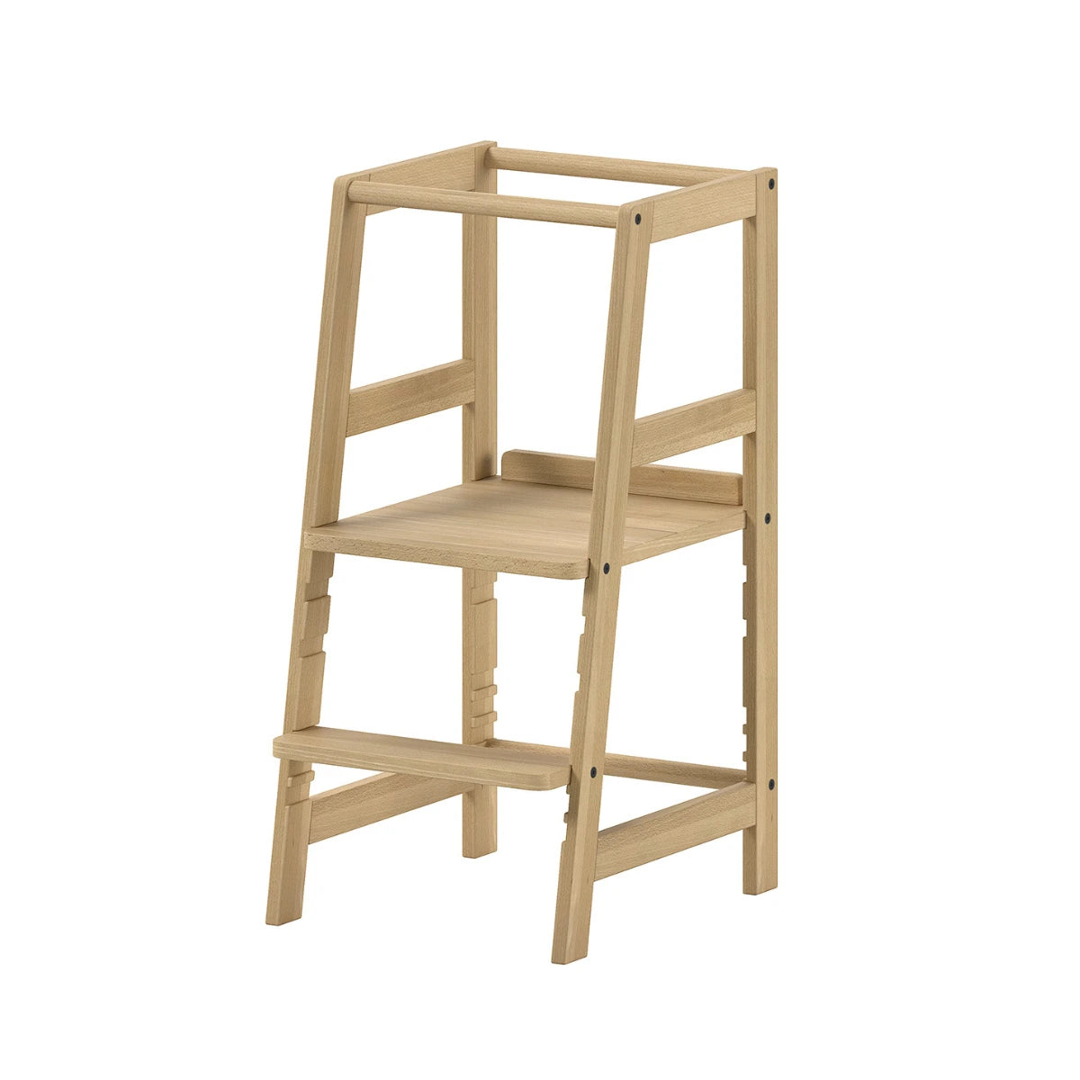 Vipack Jaxx Forrest Toddler Learning Tower made from natural wood on plain white background
