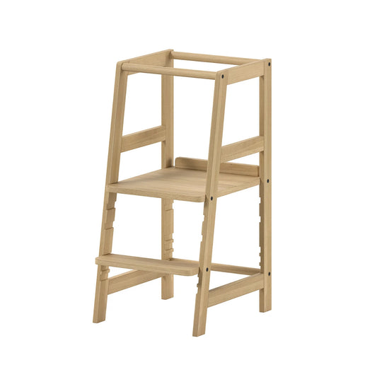 Vipack Jaxx Forrest Toddler Learning Tower made from natural wood on plain white background