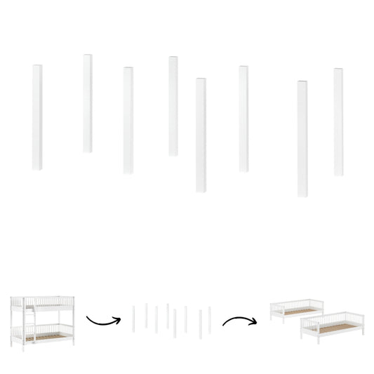 VIPACK FORREST Bunk Bed Conversion Legs White