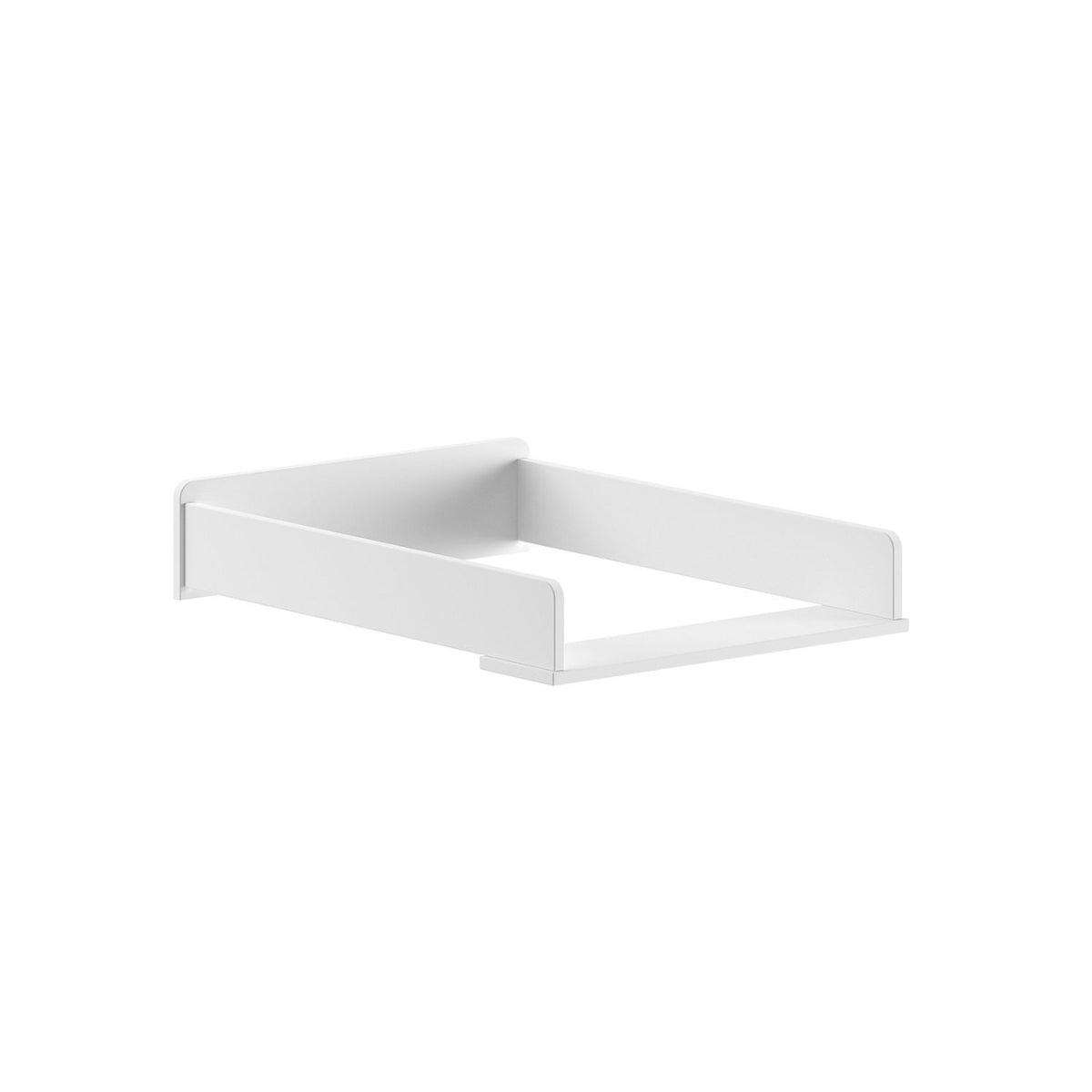 VIPACK JAXX Billy satin white changing top for 3 drawer chest on white background