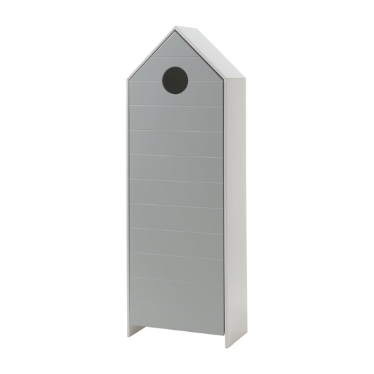 VIPACK JAXX CASAMI grey and white beach hut single wardrobe for kids