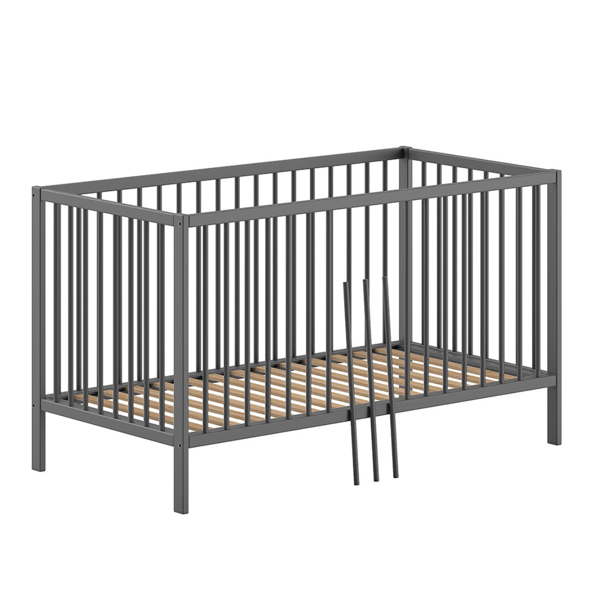 VIPACK JAXX DINO cot bed 140 x 70cm anthracite