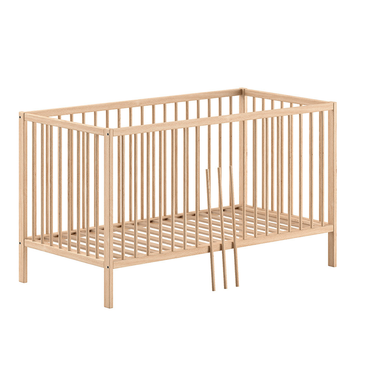 VIPACK JAXX DINO cot bed 140 x 70cm natural