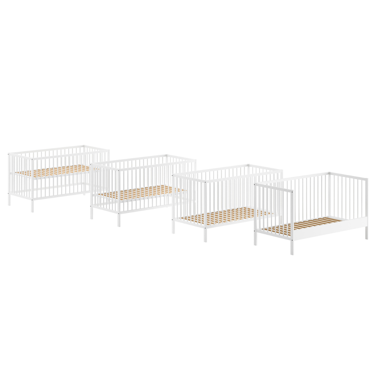 VIPACK JAXX DINO cot bed 140 x 70cm white