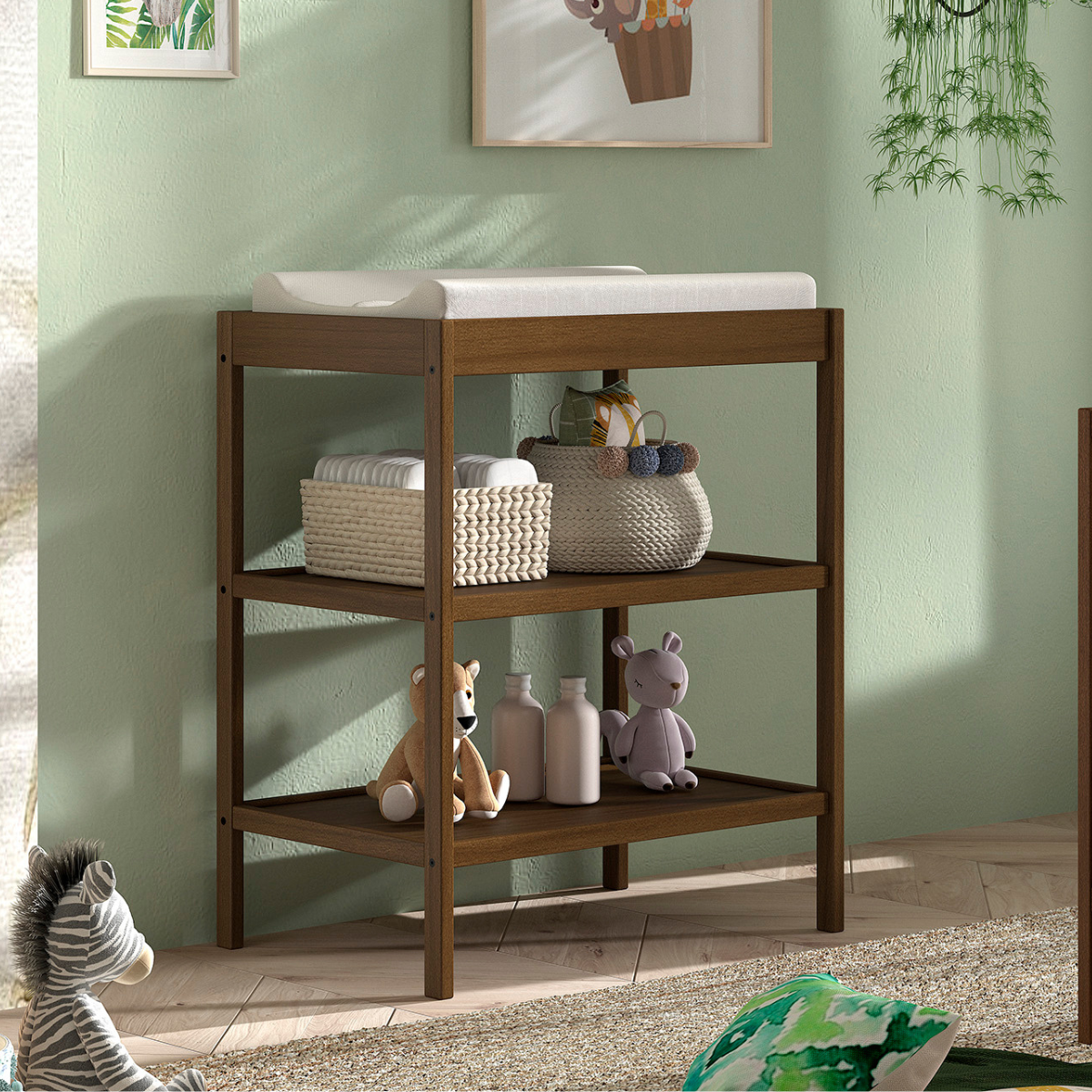 VIPACK JAXX DINO baby changing table walnut