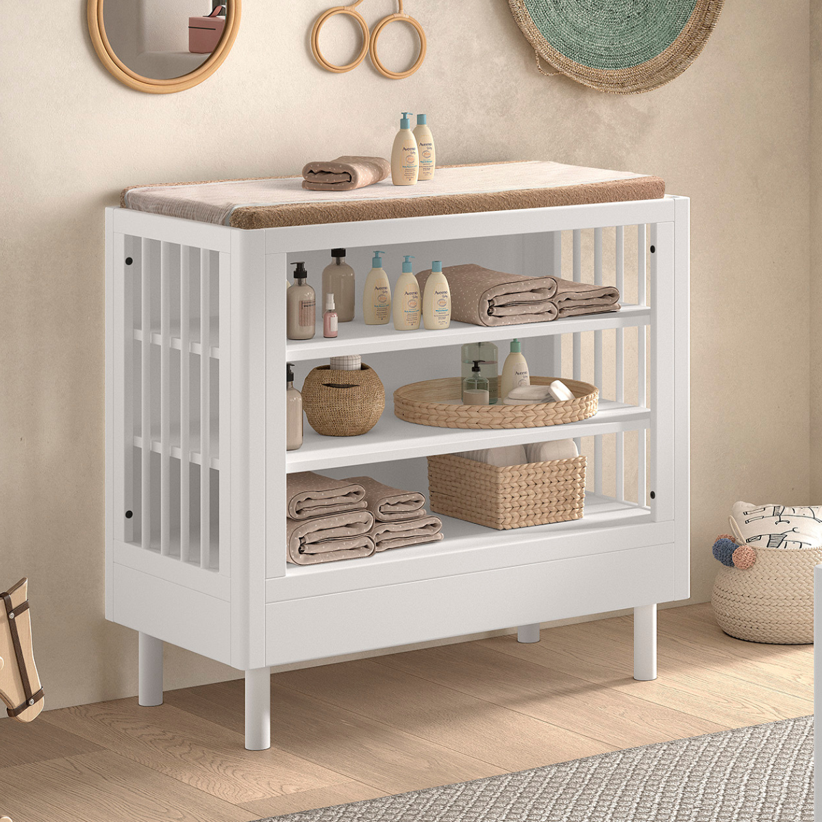 VIPACK JAXX FORREST changing table beech white