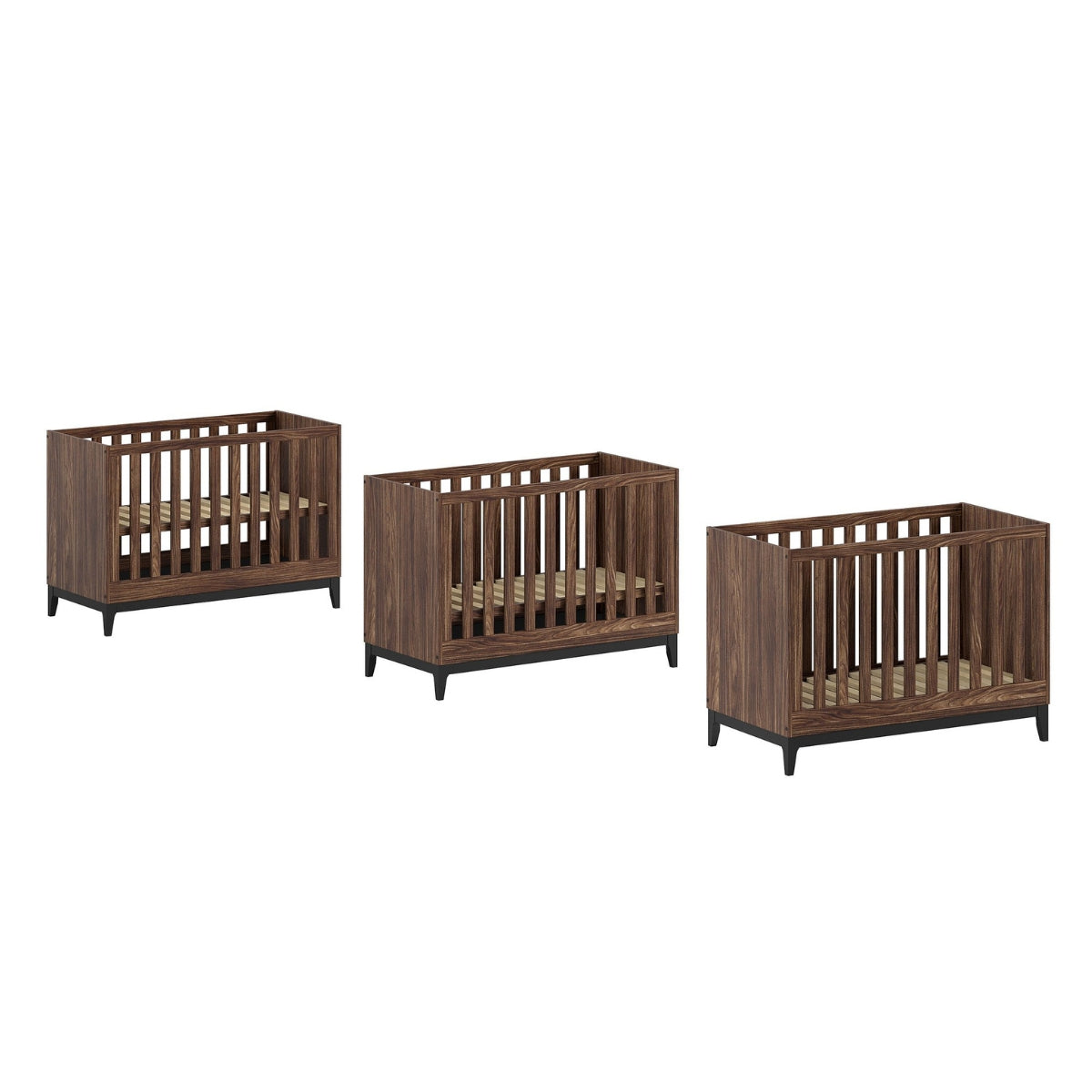 VIPACK JAXX ILYAS Cot 120 x 60cm - Walnut
