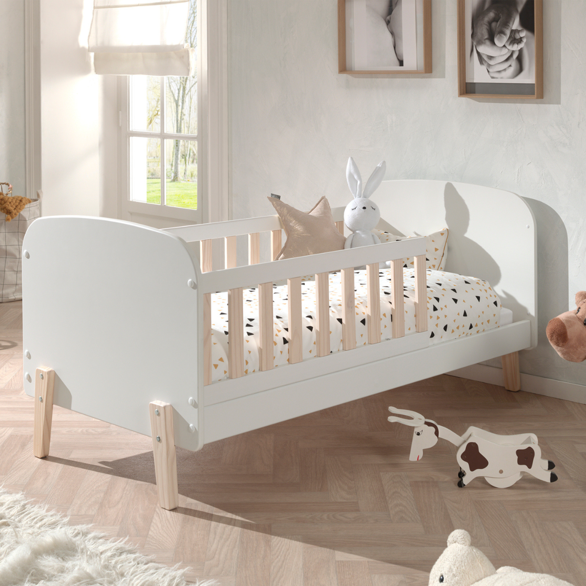 VIPACK JAXX KIDDY toddler bed 140 x 70cm white