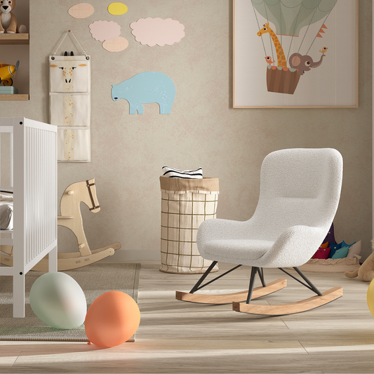 VIPACK JAXX ROCKY kids mini rocking chair white