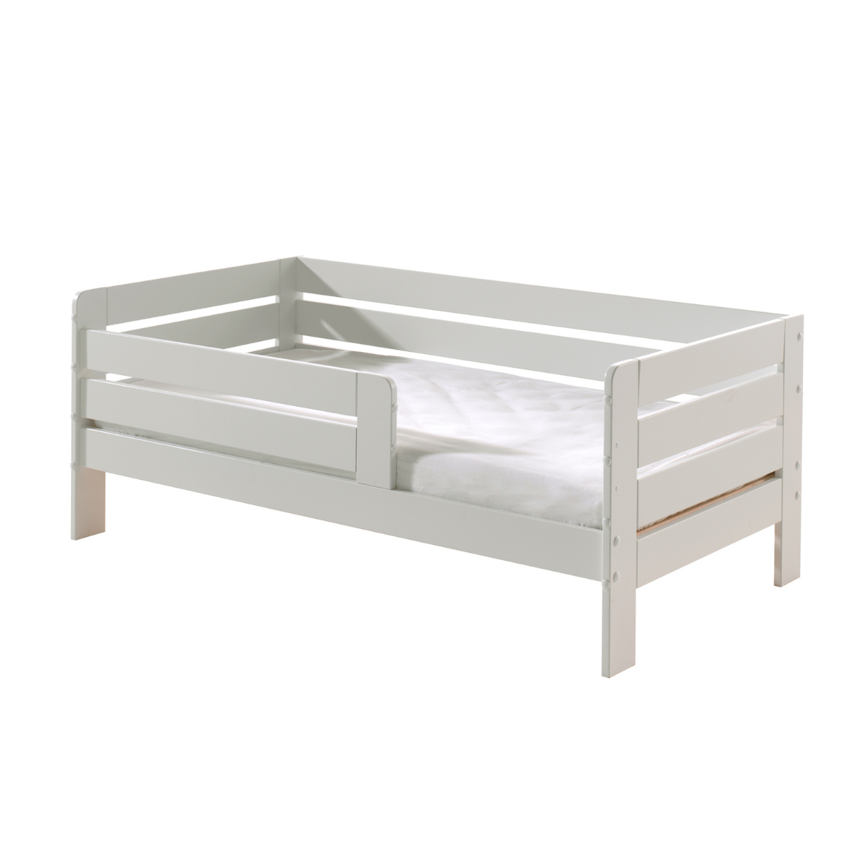 VIPACK JAXX PEUTERBED toddler bed 140 x 70cm white panel bed guard