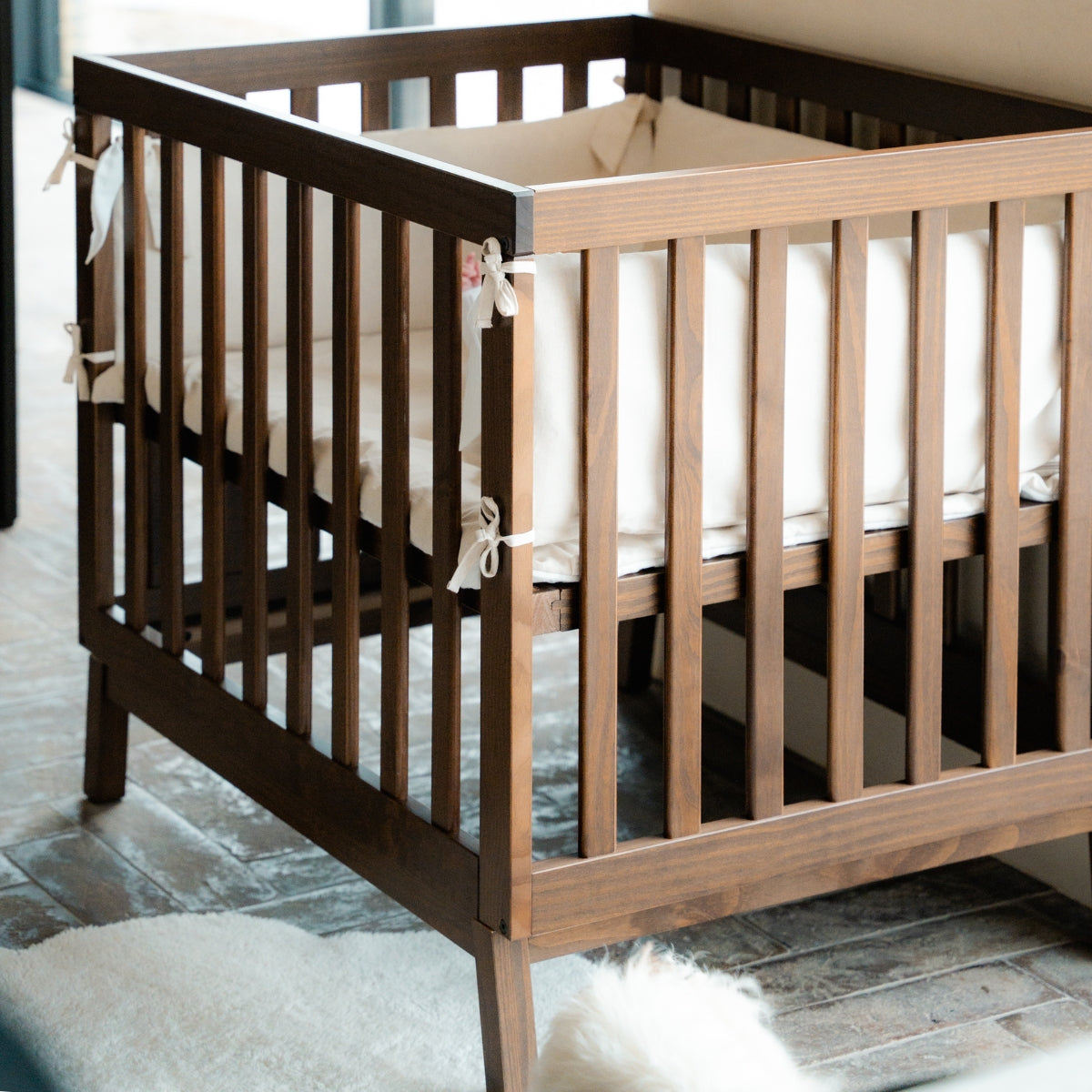 VIPACK JAXX SEZANE baby playpen 95 x 75cm walnut