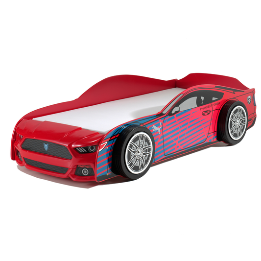 VIPACK PANTHER POWER European single racing car kids bed 90 X 200cm red