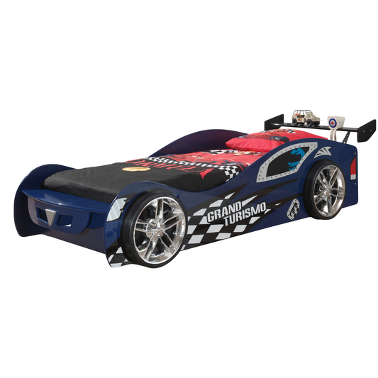 VIPACK GRAND TURISMO European single racing car kids bed 90 X 200cm blue