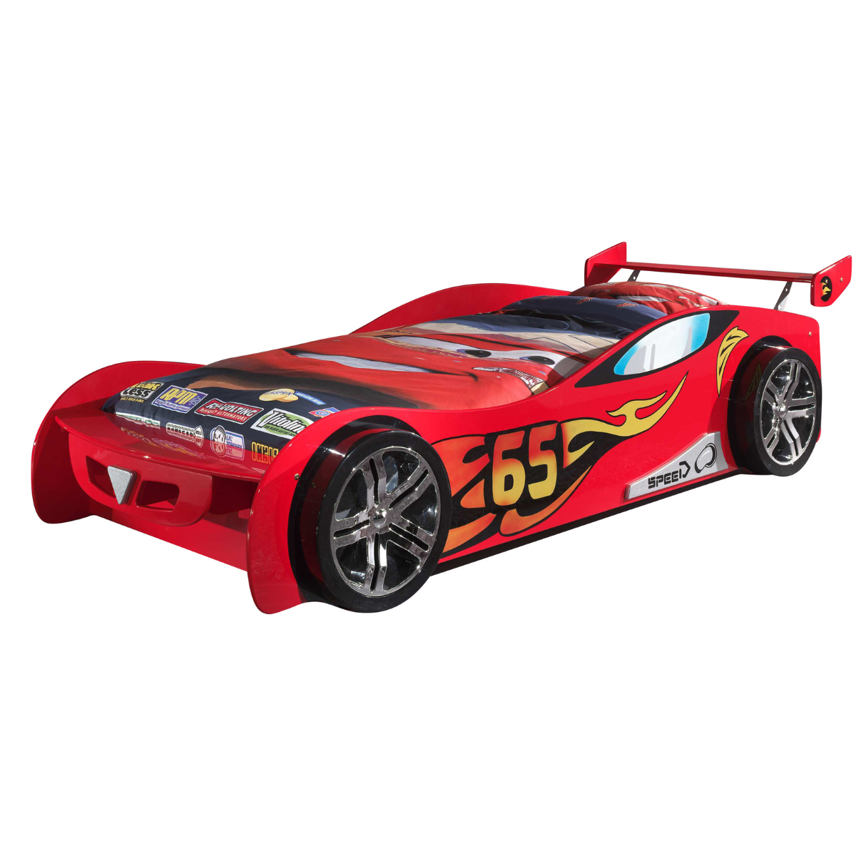 VIPACK LEMANS European single racing car kids bed 90 X 200cm red