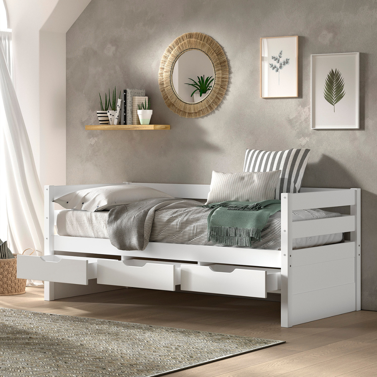 VIPACK MARGRIT European cabin bed 90 X 200 cm white