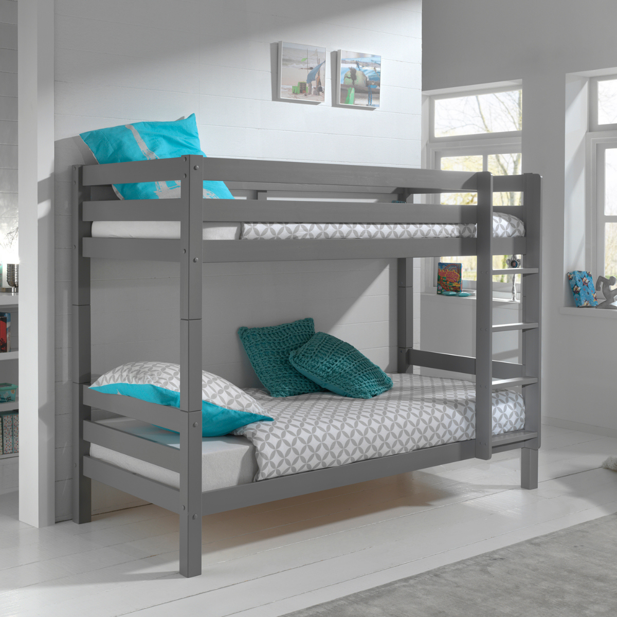 VIPACK PINO bunk bed 90 X 200cm grey
