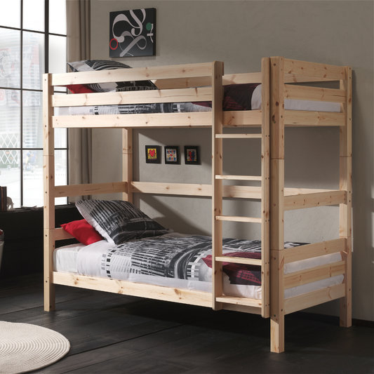 VIPACK PINO high bunk bed 90 X 200cm natural