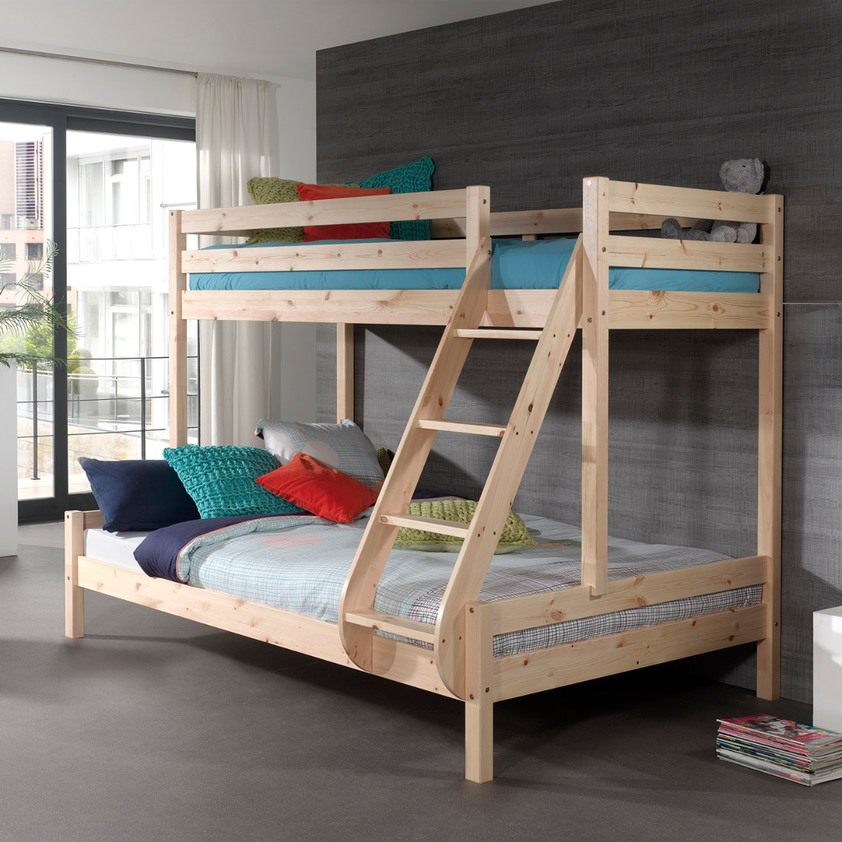VIPACK PINO family bunk bed natural