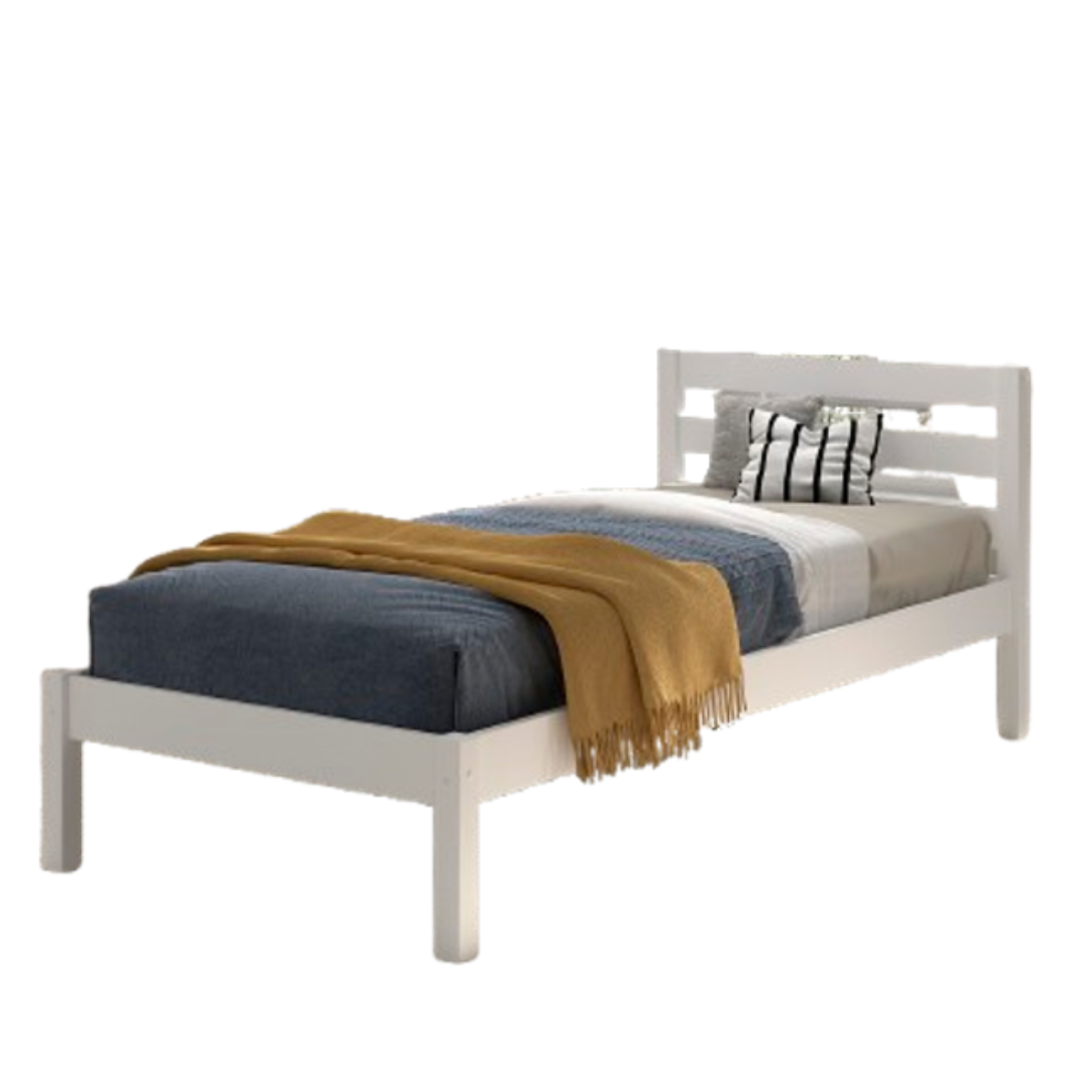 VIPACK PINO European single bed 90 X 200cm white