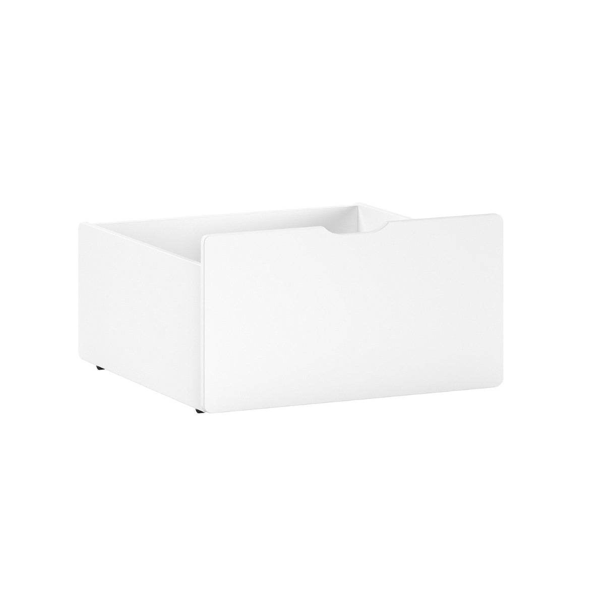 VIPACK PRIMO underbed drawer for mid sleeper low white on plain white background