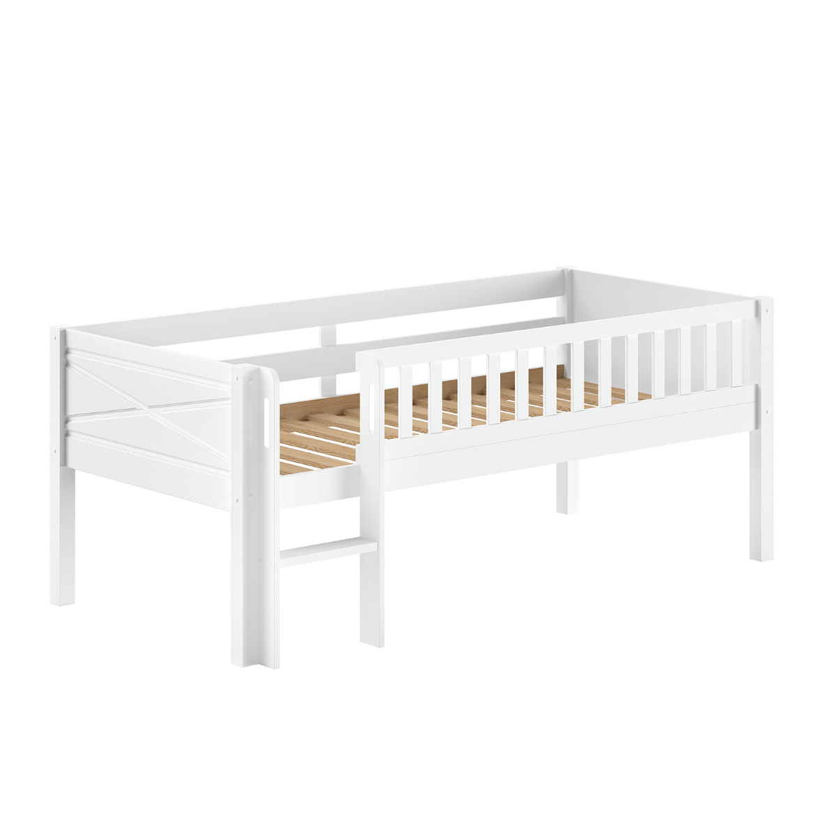 VIPACK SCOTT European single mid sleeper low 90 X 200 cm white