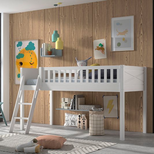 VIPACK SCOTT European single mid sleeper 90 X 200 cm white