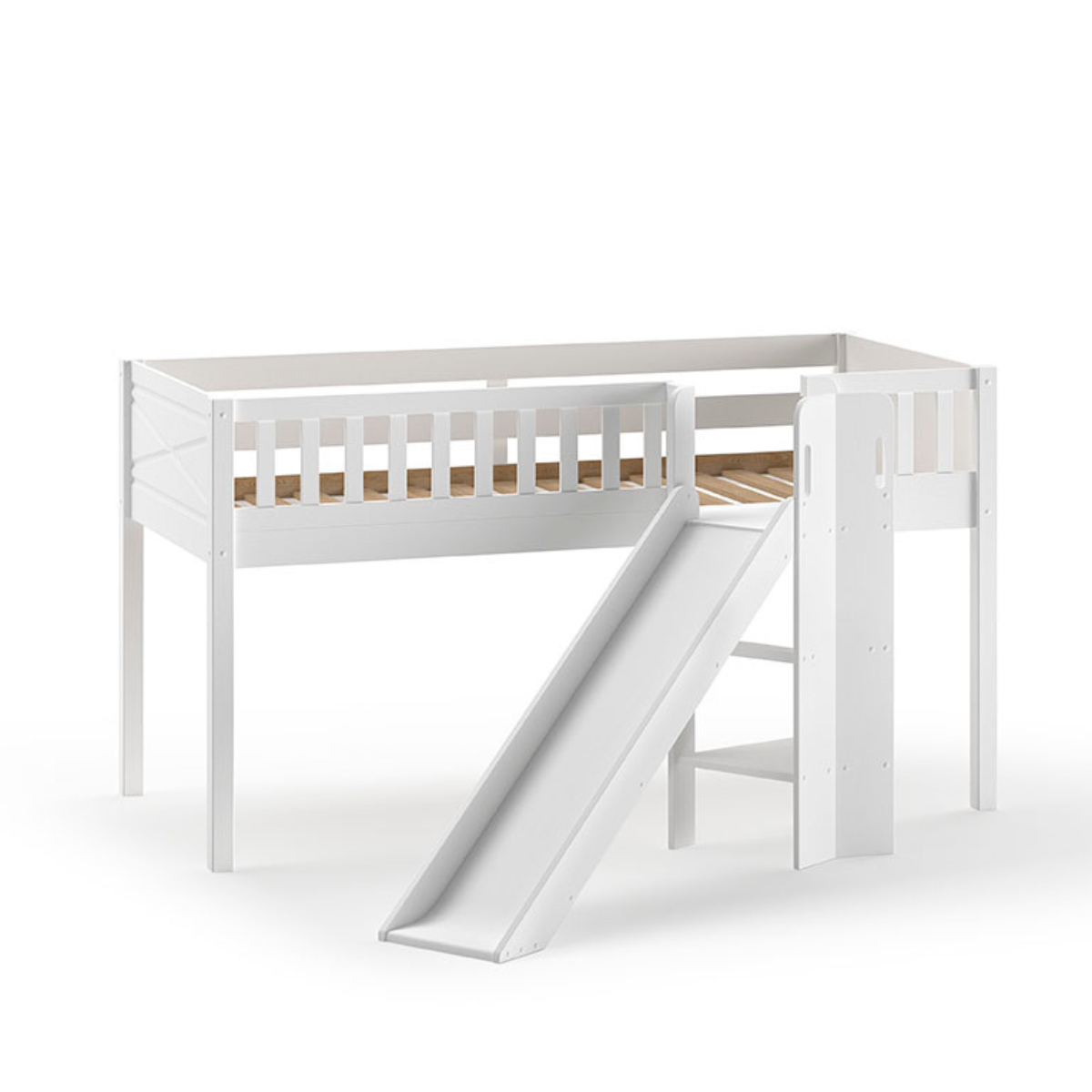 VIPACK SCOTT European single mid sleeper 90 X 200 cm white with slide
