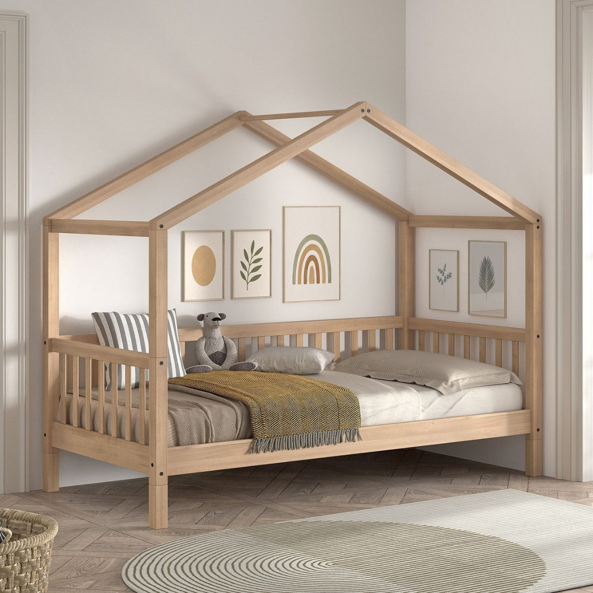 VIPACK SEDA House Floor Bed – Natural