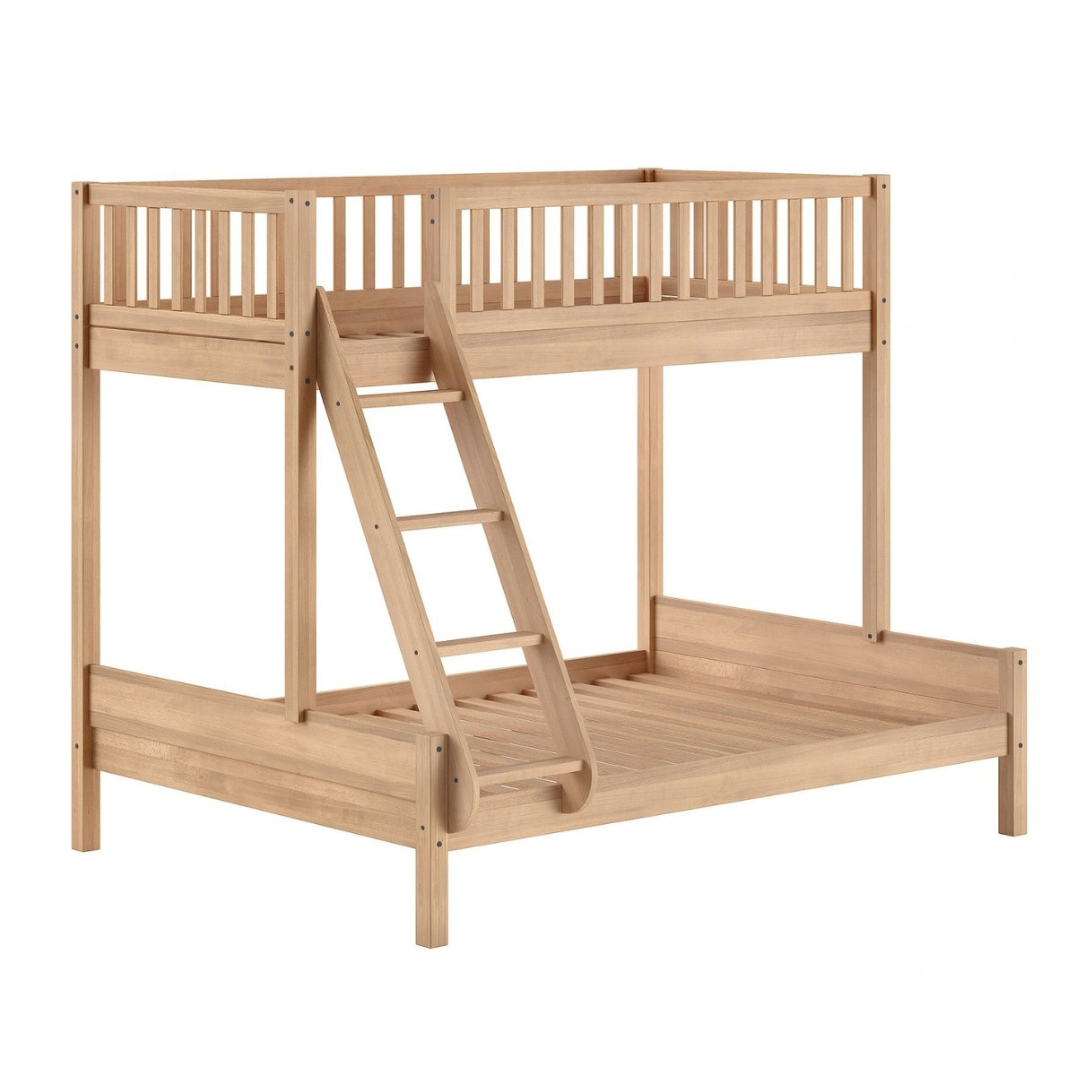 VIPACK SEDA natural beech triple sleeper bunk bed for shared children's bedroom