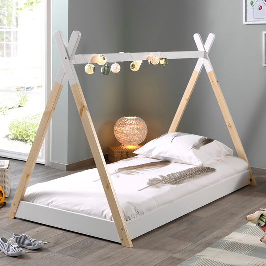 VIPACK TIPI Sheila European single tent bed 90 X 200cm white