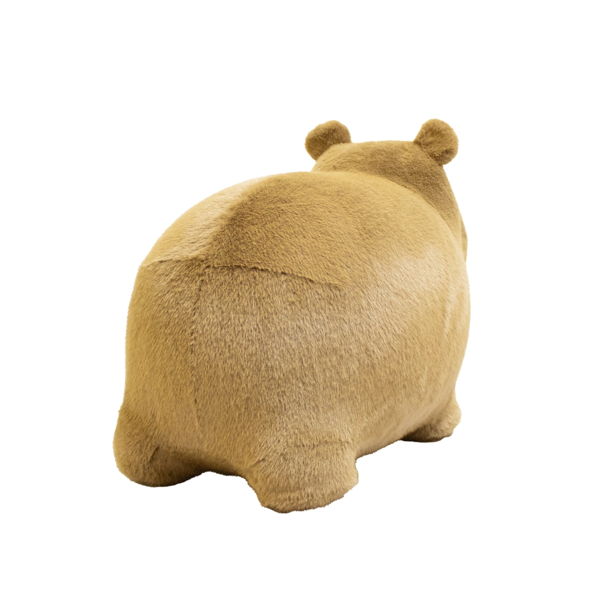 rear view of Wild & Soft Soft Bouncy Capybara plush bouncing toy for children aged 3 years+ on white background