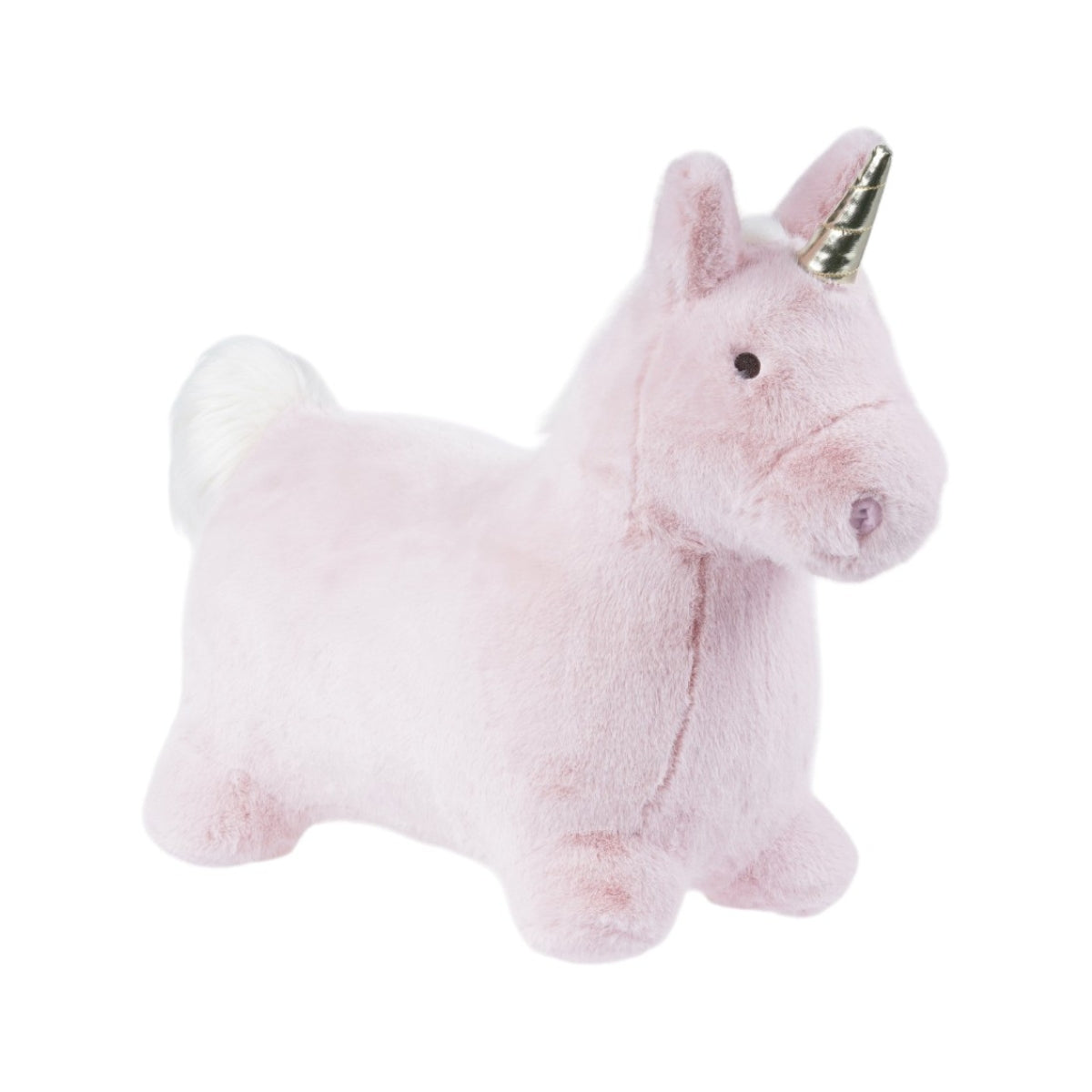 Wild & Soft Soft Bouncy Pink Unicorn plush toy on plain white background
