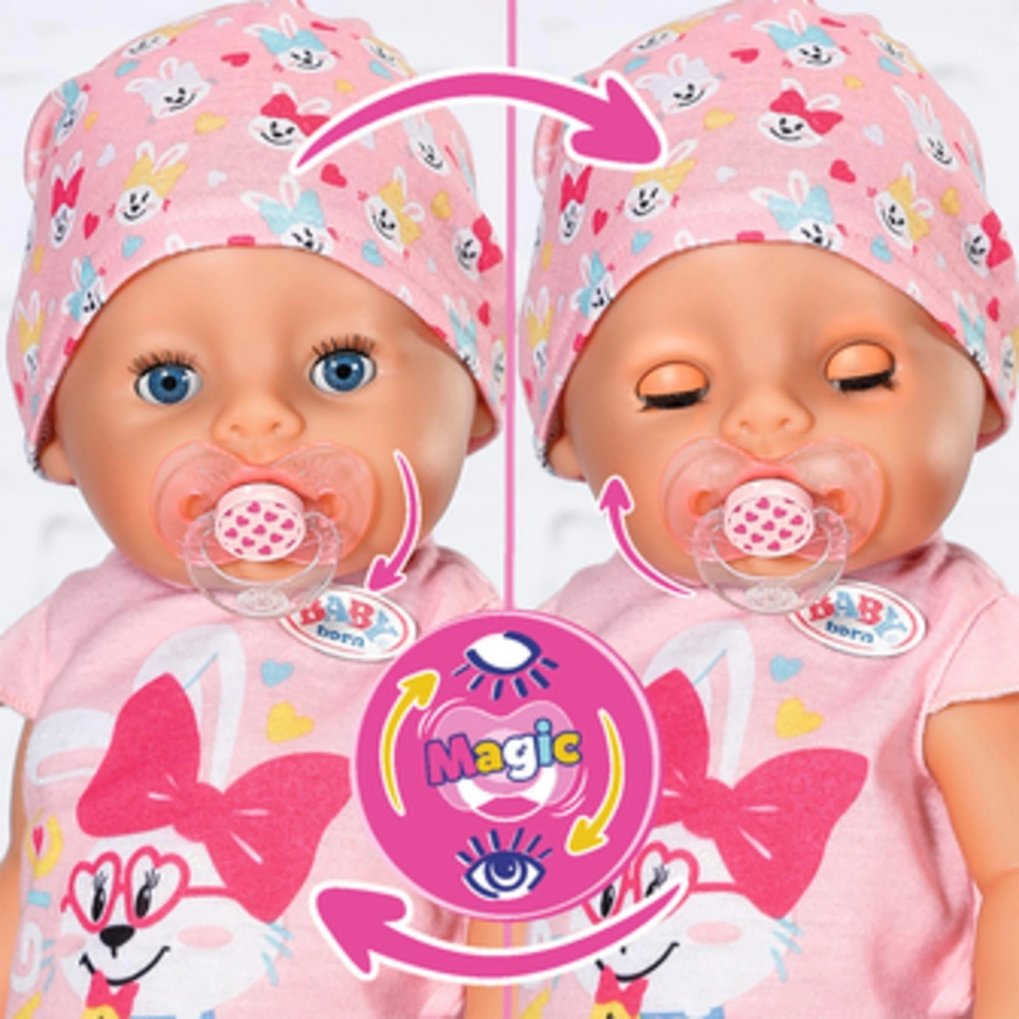 BABY BORN MAGIC GIRL DOLL IN LIGHT PINK OUTFIT - 17INCH/43CM