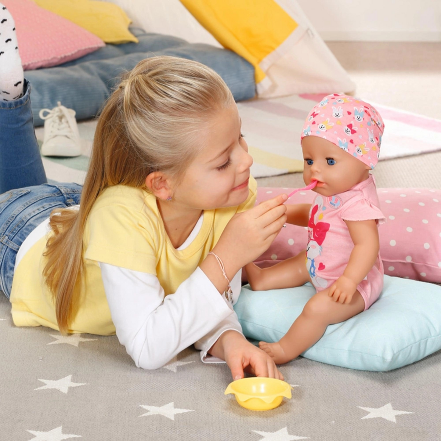 BABY BORN MAGIC GIRL DOLL IN LIGHT PINK OUTFIT - 17INCH/43CM