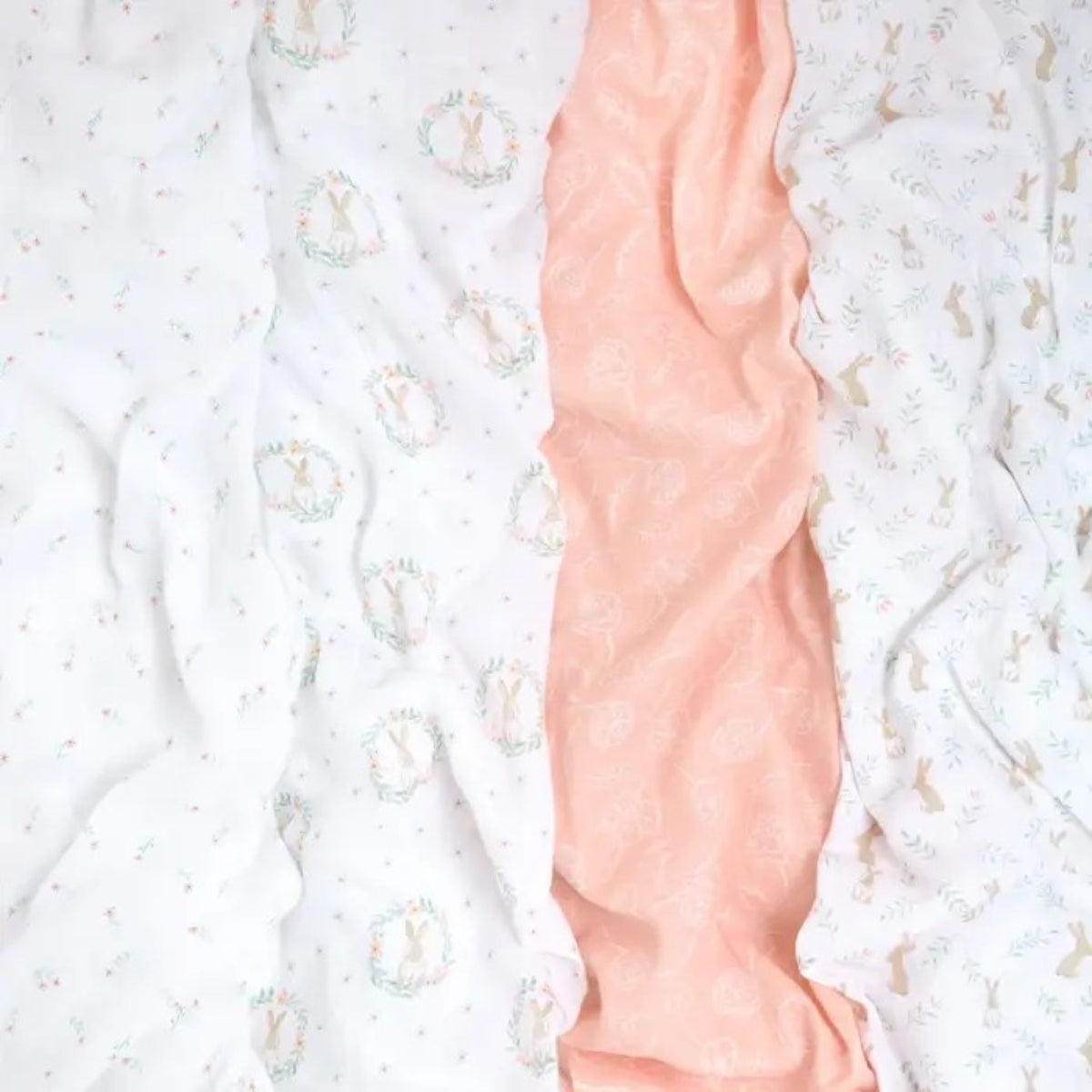 aden + anais Essentials Cotton Muslin Swaddle Blankets 4 Pack – Blushing Bunnies