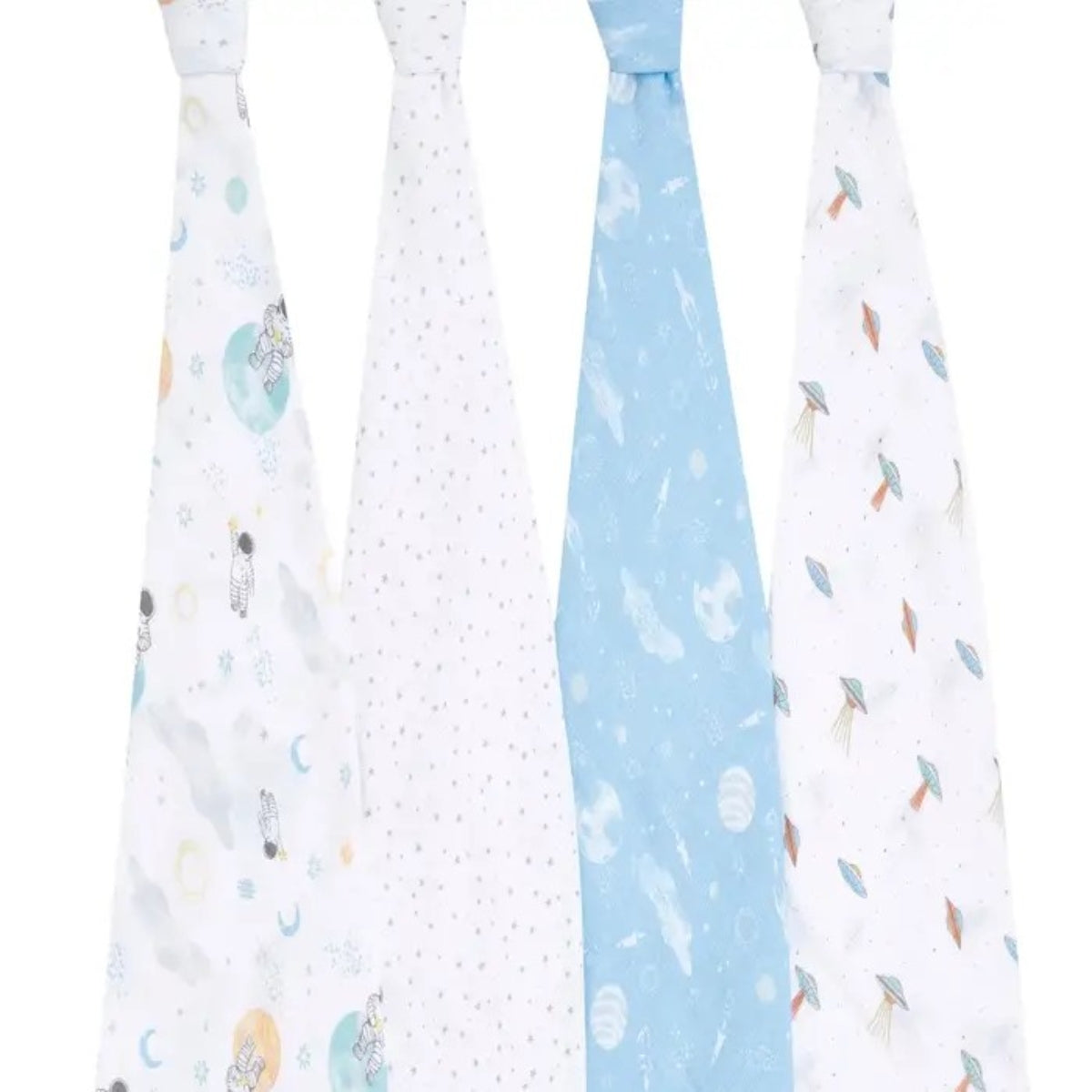 aden + anais Essentials Cotton Muslin Swaddle Blankets 4 Pack – Space Explorers