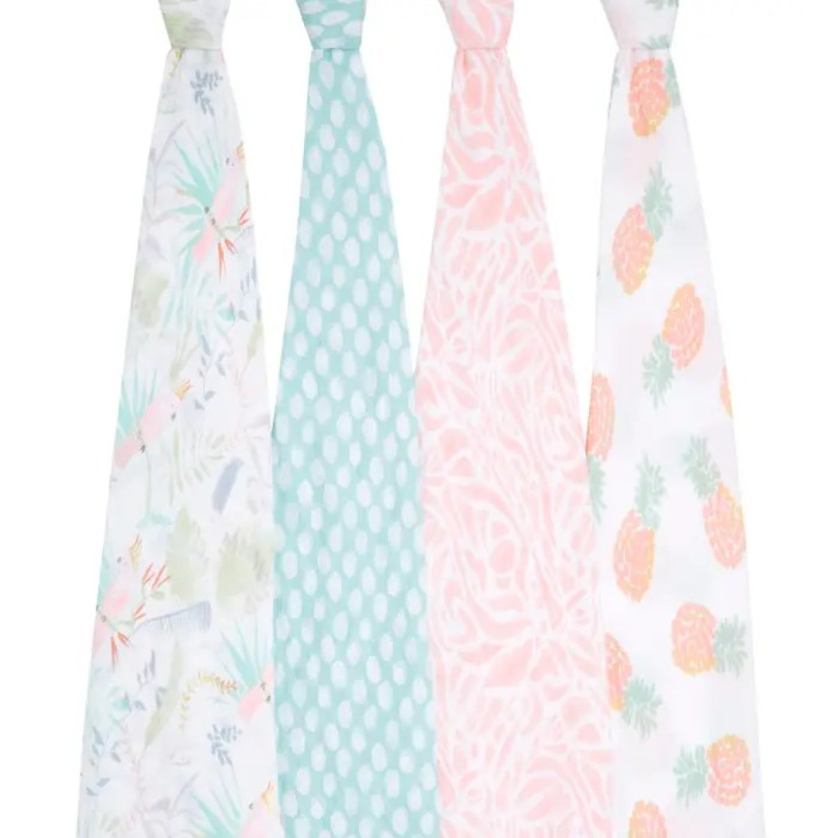 aden + anais Essentials Cotton Muslin Swaddle Blankets 4 Pack – Tropicalia