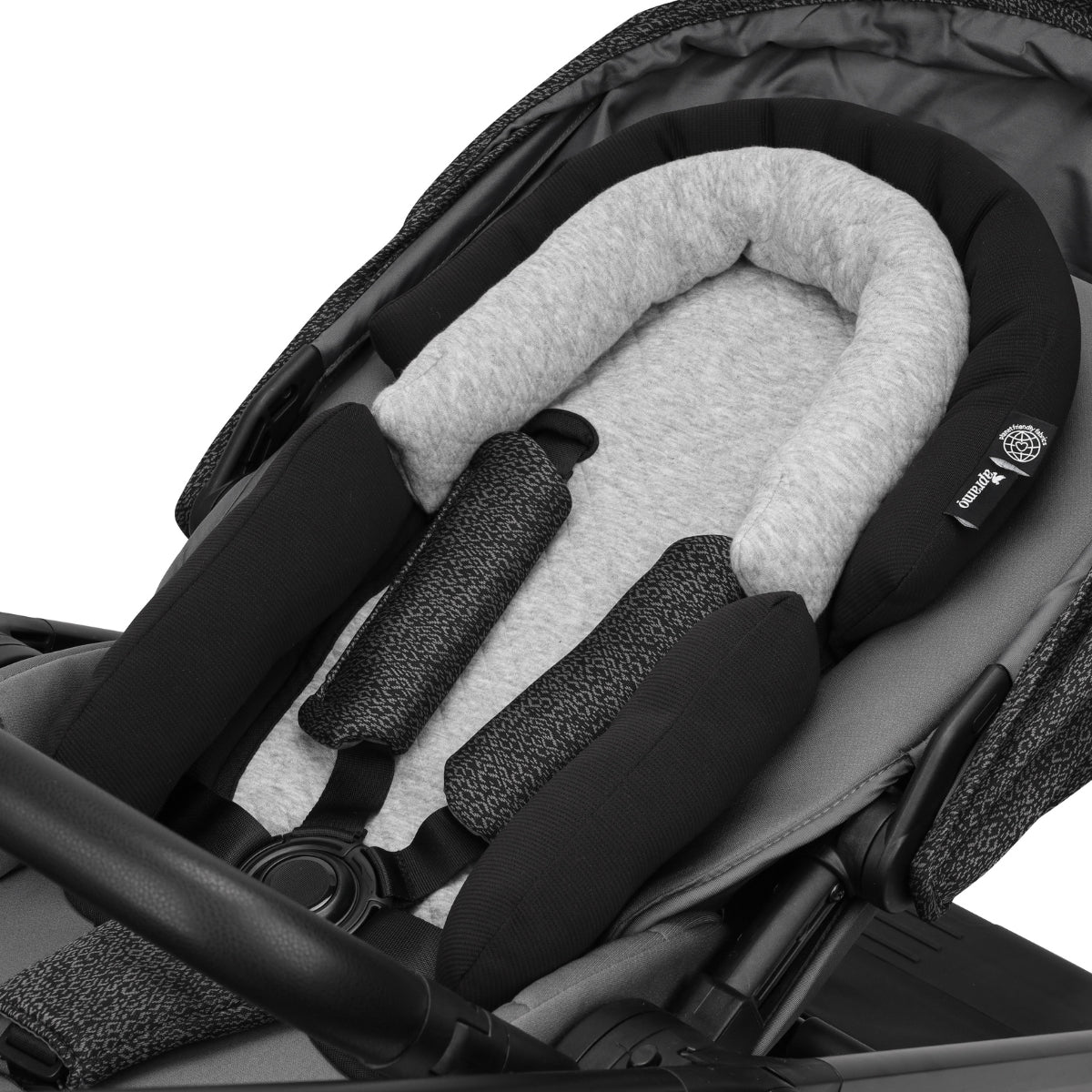 apramo cosy snug 2-in-1 newborn  head cushion in baby pram