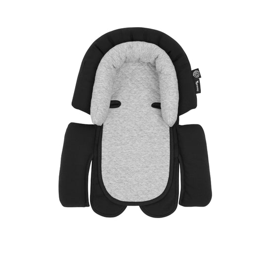 apramo cosy snug 2-in-1 newborn infant head and body cushion in black and grey