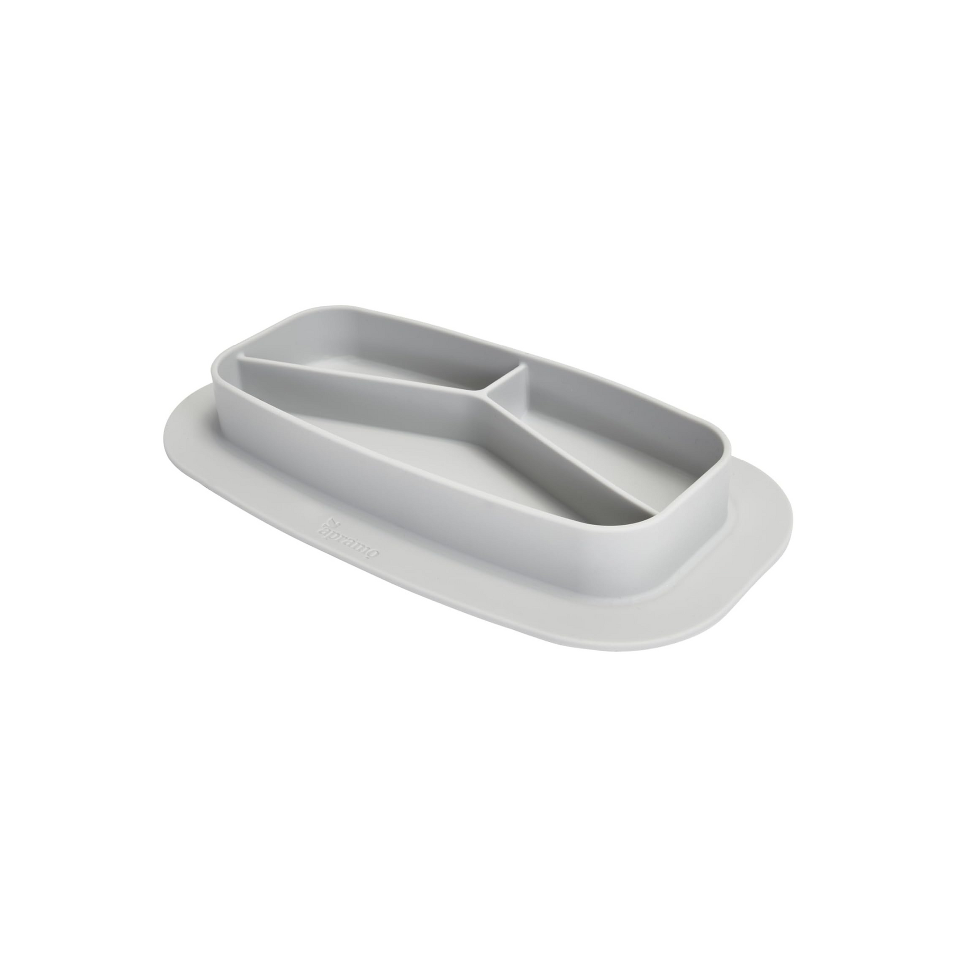 silicone toddler meal tray with divided food sections for baby-led weaning