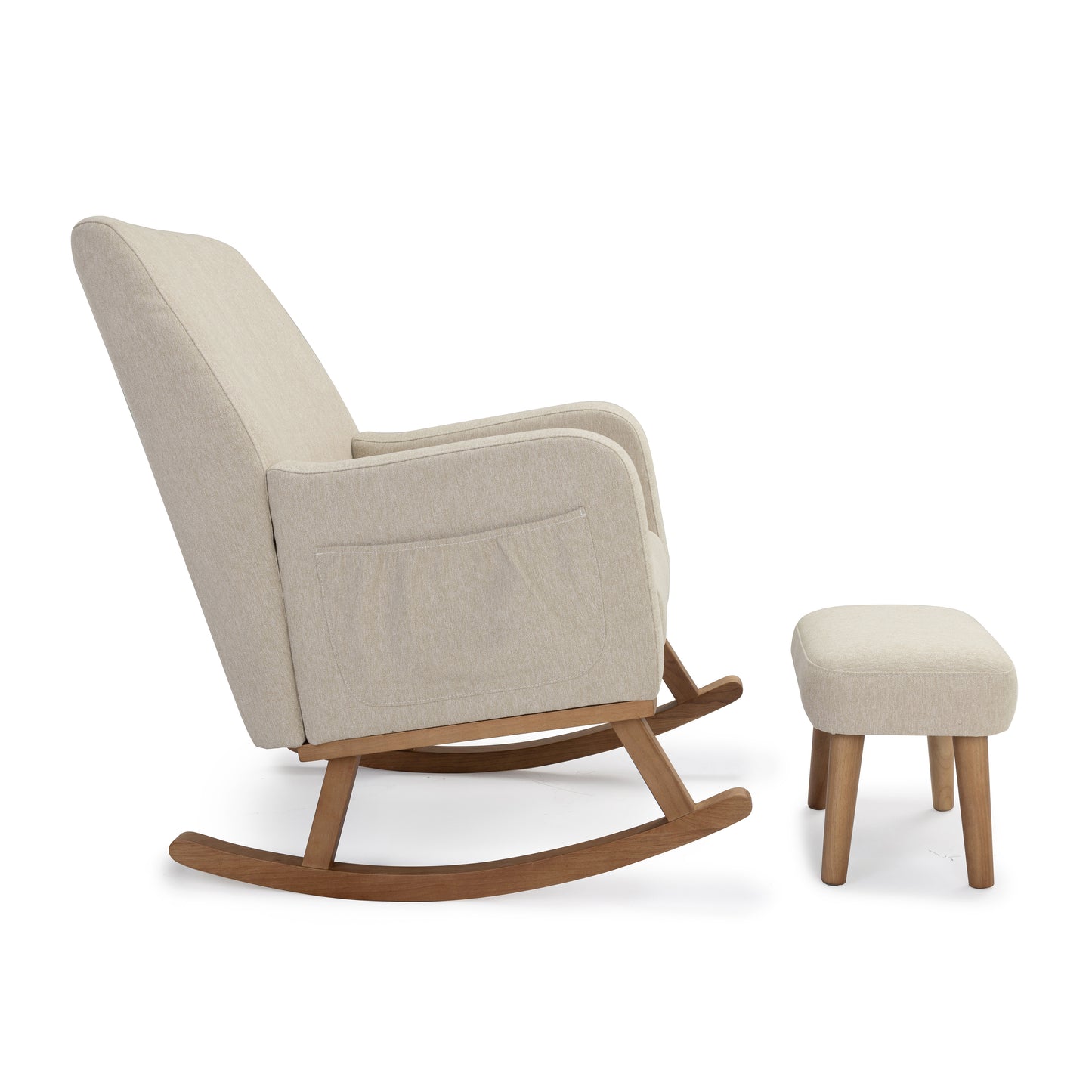 Babymore Callie Nursing Chair with Stool Oatmeal