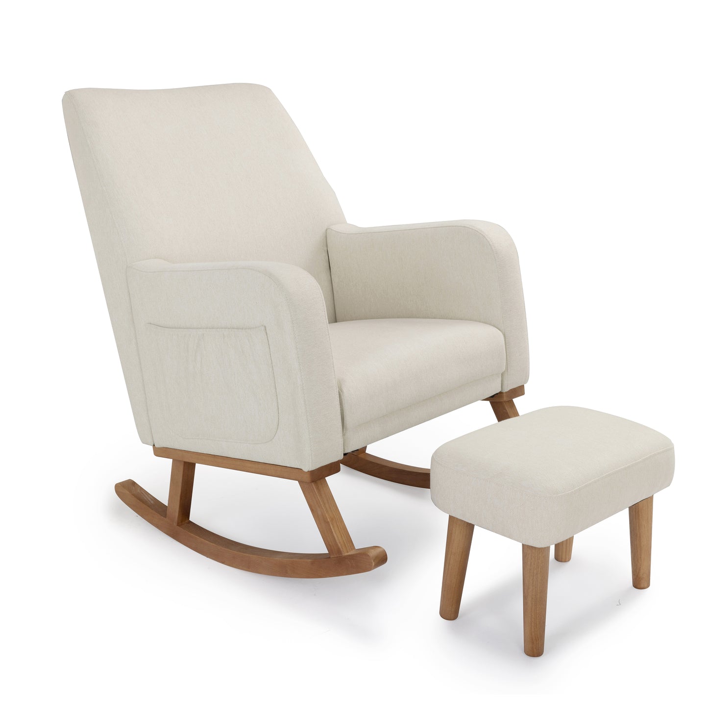 Babymore Callie Nursing Chair with Stool Ivory