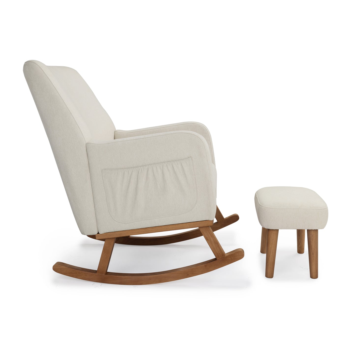 Babymore Callie Nursing Chair with Stool Ivory