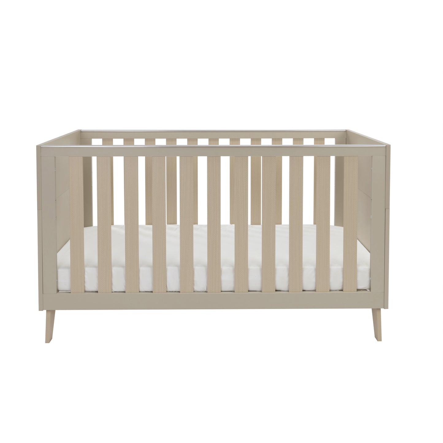 Babymore Dante Cot Bed 140 x 70 cm inc Cot Top Changer Cashmere