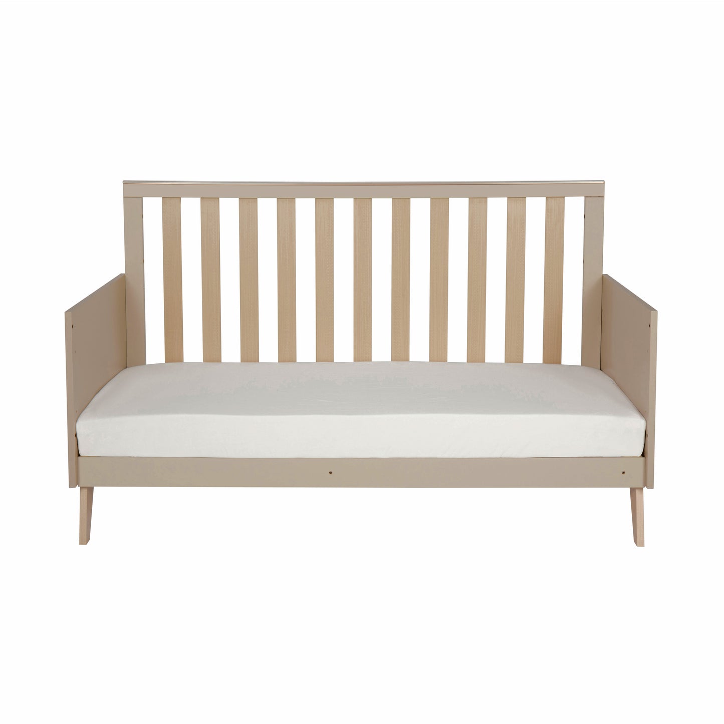 Babymore Dante Cot Bed 140 x 70 cm inc Cot Top Changer Cashmere