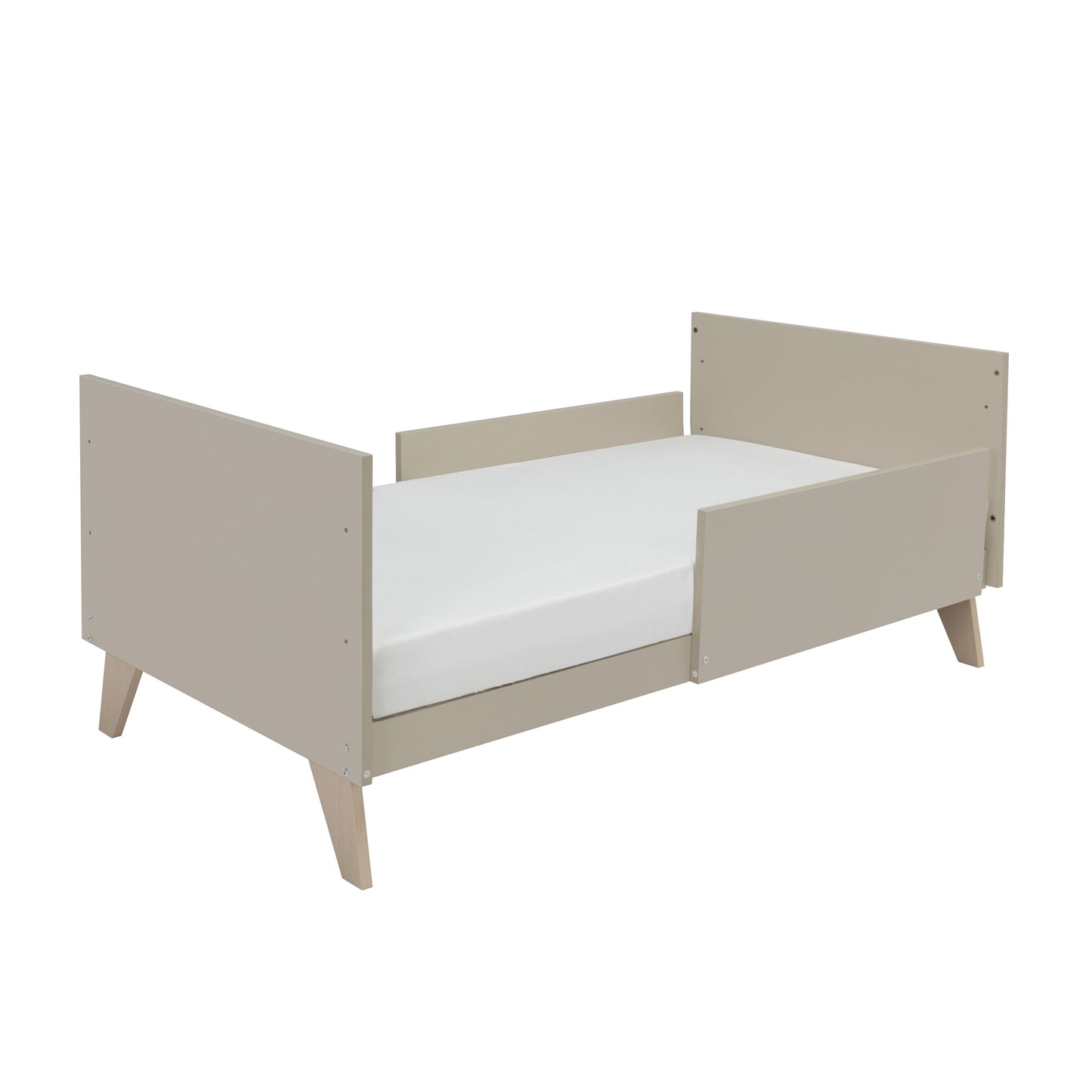 Babymore Dante Cot Bed 140 x 70 cm inc Cot Top Changer Cashmere