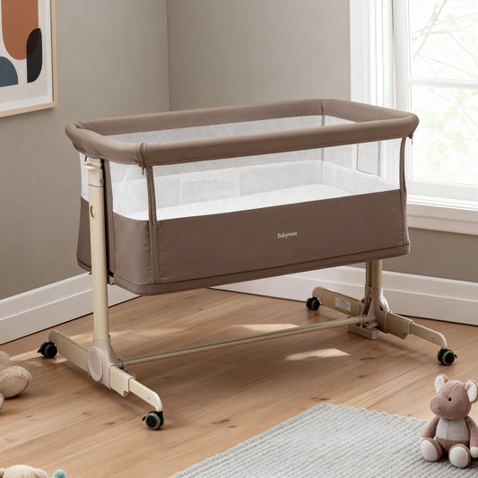 Babymore Neera Co-Sleeper Bedside Crib Mocha