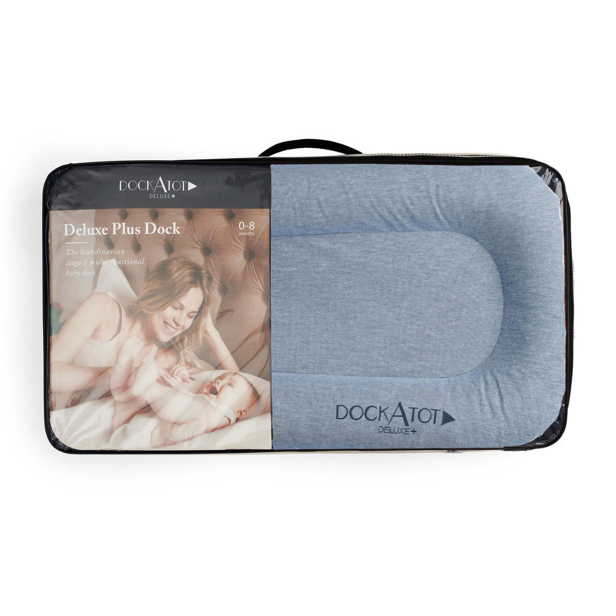 DockATot Deluxe+ Baby Dock – Indigo Chambray