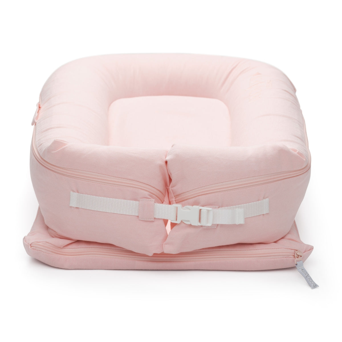 DockATot Deluxe+ Baby Dock –  Pink Blossom Chambray