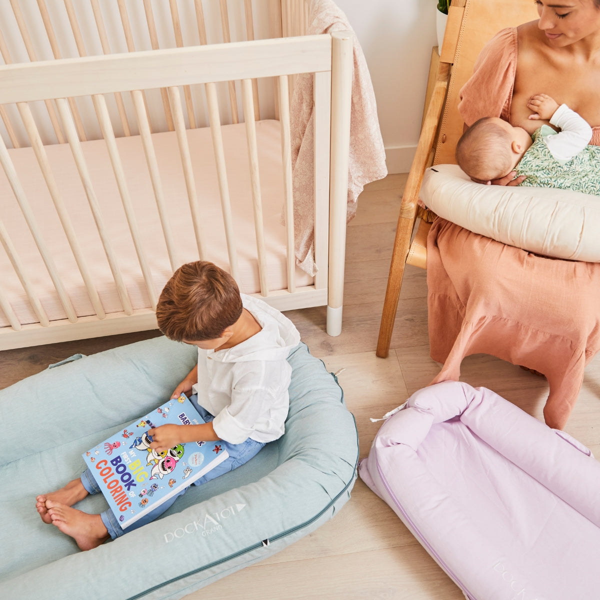 DockATot Grand Baby Dock – Marine Chambray